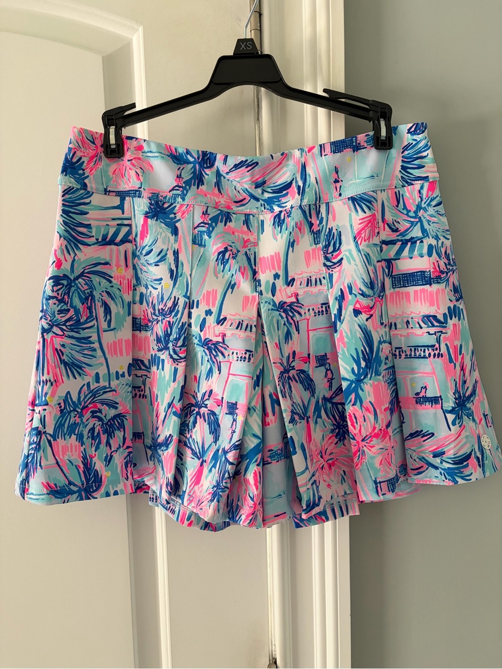Lilly Pulitzer Pink & Blue Tropical Pleated Skort